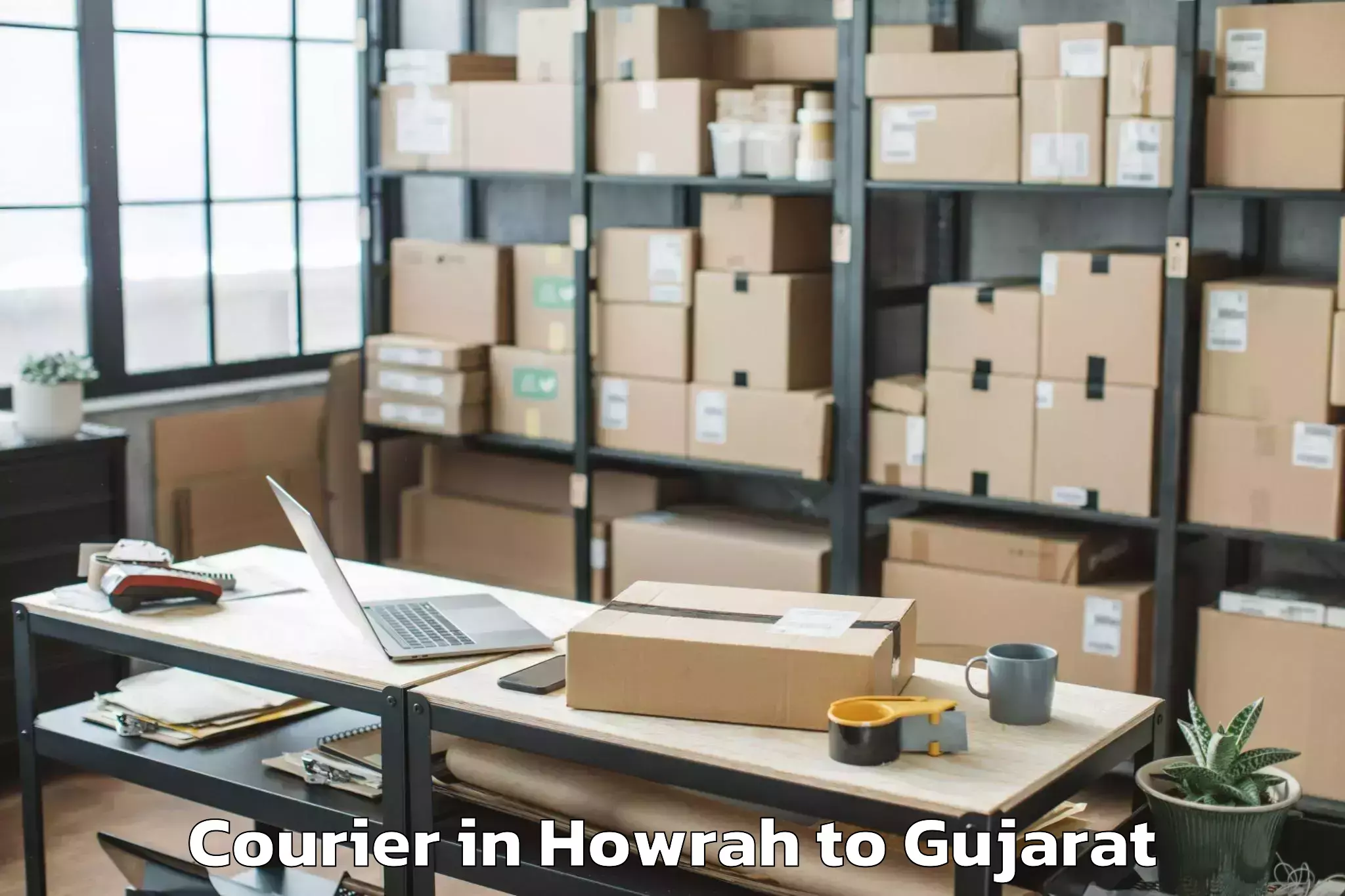 Book Your Howrah to Kharod Courier Today